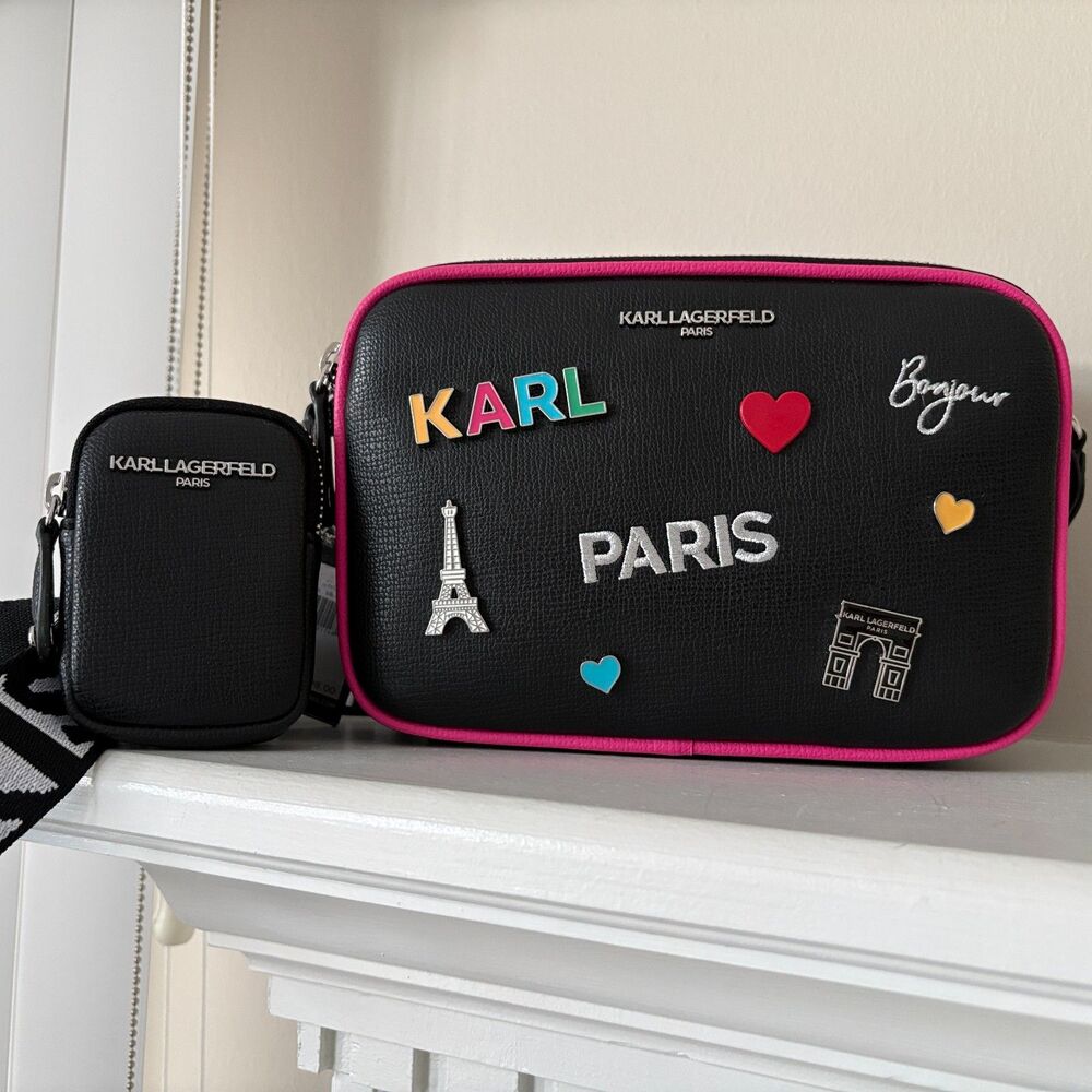 KARL LAGERFELD PARIS CAMERA CROSSBODY — Original Retail: $198